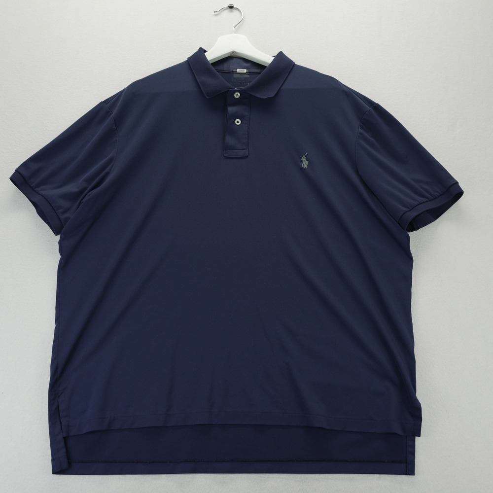 Polo Ralph Lauren Performance Polo Shirt Mens XXL Navy Blue Short Sleeve Golf